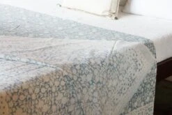 Nigella Bloom Block Print Cotton Bed Spread -Coco & Wolf Shop nigella bloom block print cotton bed spread 2933