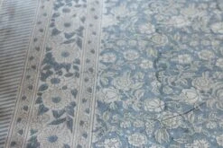 Nigella Bloom Block Print Cotton Bed Spread -Coco & Wolf Shop nigella bloom block print cotton bed spread 3213