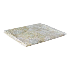 Olive Floral Block Print Cotton Bed Coverlet