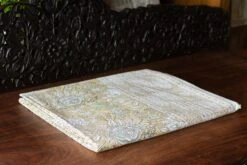 Olive Floral Block Print Cotton Bed Coverlet 15 Olive Floral Block Print Cotton Bed Coverlet -Coco & Wolf Shop olive floral block print cotton bed coverlet 9338