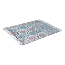 Palm Medallion Print Cotton Bed Coverlet