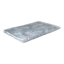 Periwinkle Rose Block Print Cotton Bed Spread