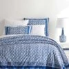Pine Cone Hill By Annie Selke Batik Blue Coverlet, King -Coco & Wolf Shop pine cone hill by annie selke batik blue coverlet king 4344