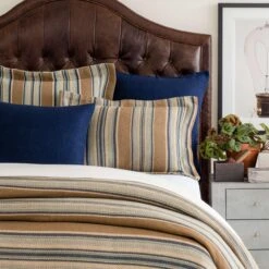 Pine Cone Hill By Annie Selke Blue Heron Blanket, Full/Queen