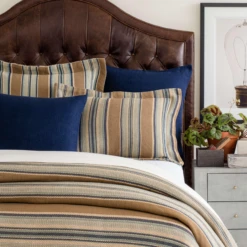 Pine Cone Hill By Annie Selke Blue Heron Blanket, Twin