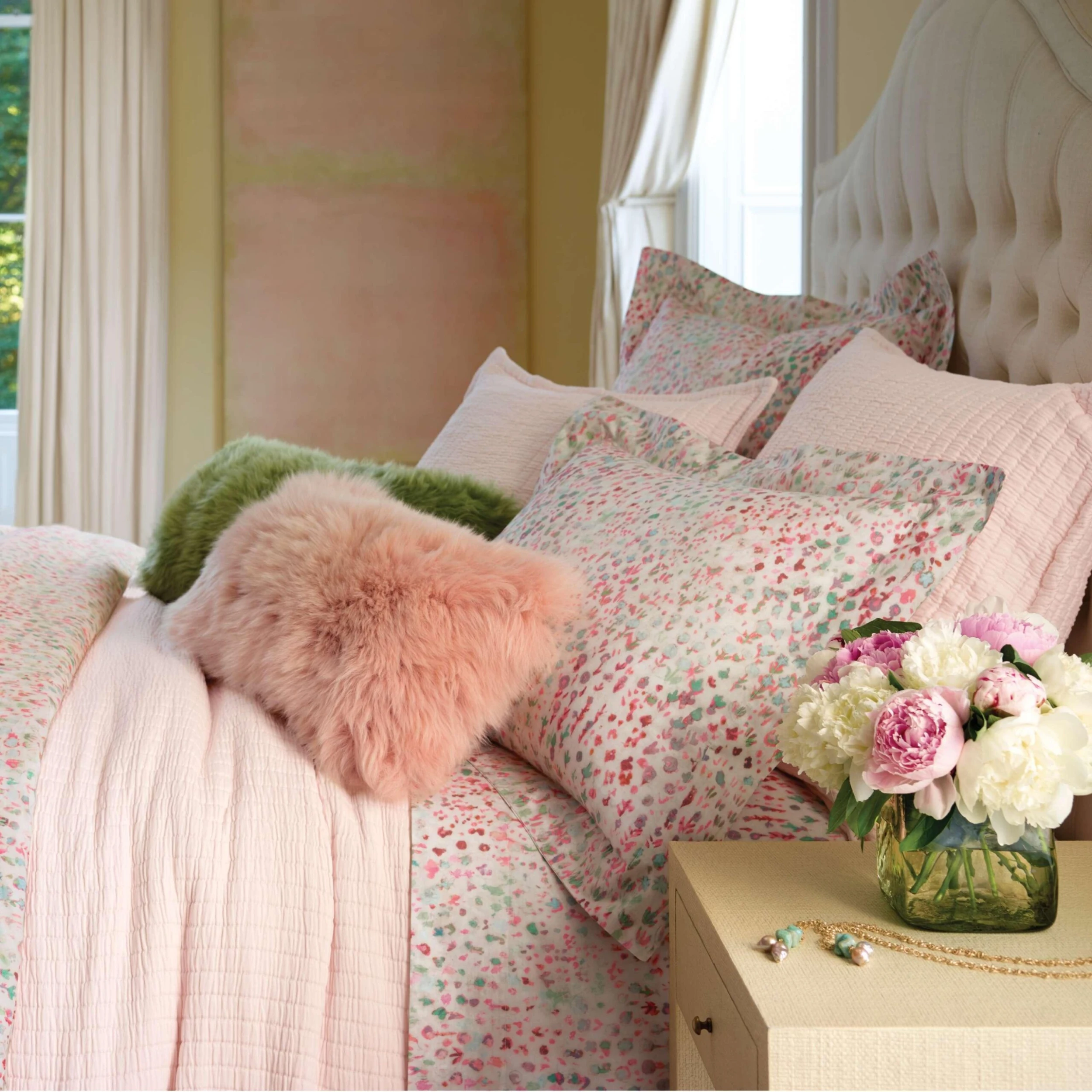 Pine Cone Hill By Annie Selke Boyfriend Slipper Pink Matelasse Coverlet, King 5 Pine Cone Hill By Annie Selke Boyfriend Slipper Pink Matelasse Coverlet, King - Image 3