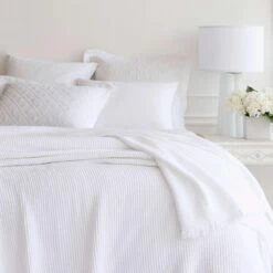Pine Cone Hill By Annie Selke Hoyt White Coverlet, Full/Queen