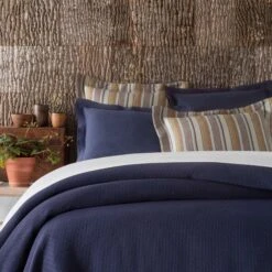 Pine Cone Hill By Annie Selke Interlaken Ink Matelasse Coverlet, King