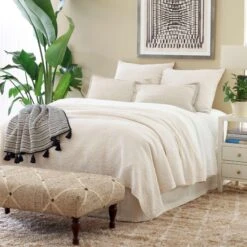 Pine Cone Hill By Annie Selke Kerala Ivory Matelasse Coverlet, Twin -Coco & Wolf Shop pine cone hill by annie selke kerala ivory matelasse coverlet twin 5014