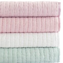 Pine Cone Hill By Annie Selke Lana Voile White Quilt, Full/Queen -Coco & Wolf Shop pine cone hill by annie selke lana voile white quilt fullqueen 1140