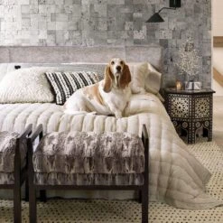 Pine Cone Hill By Annie Selke Lush Linen Natural Puff, Full/Queen -Coco & Wolf Shop pine cone hill by annie selke lush linen natural puff fullqueen 2289