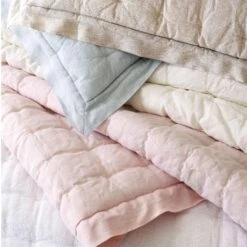 Pine Cone Hill By Annie Selke Lush Linen Slipper Pink Puff, Twin -Coco & Wolf Shop pine cone hill by annie selke lush linen slipper pink puff twin 5717