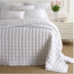 Pine Cone Hill By Annie Selke Lush Linen White Puff, King