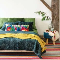 Pine Cone Hill By Annie Selke Parisienne Velvet Evergreen Quilt, Full/Queen -Coco & Wolf Shop pine cone hill by annie selke parisienne velvet evergreen quilt fullqueen 2123