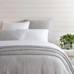 Pine Cone Hill By Annie Selke Pick Stitch Grey Matelasse Coverlet, Twin 5 Pine Cone Hill By Annie Selke Pick Stitch Grey Matelasse Coverlet, Twin -Coco & Wolf Shop pine cone hill by annie selke pick stitch grey matelasse coverlet twin 0128