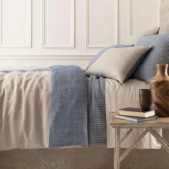 Pine Cone Hill By Annie Selke Pick Stitch Navy Matelasse Coverlet, King -Coco & Wolf Shop pine cone hill by annie selke pick stitch navy matelasse coverlet king 1210