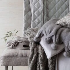 Pine Cone Hill By Annie Selke Quilted Silken Solid Grey Coverlet, Full/Queen 10 Pine Cone Hill By Annie Selke Quilted Silken Solid Grey Coverlet, Full/Queen -Coco & Wolf Shop pine cone hill by annie selke quilted silken solid grey coverlet fullqueen 6557