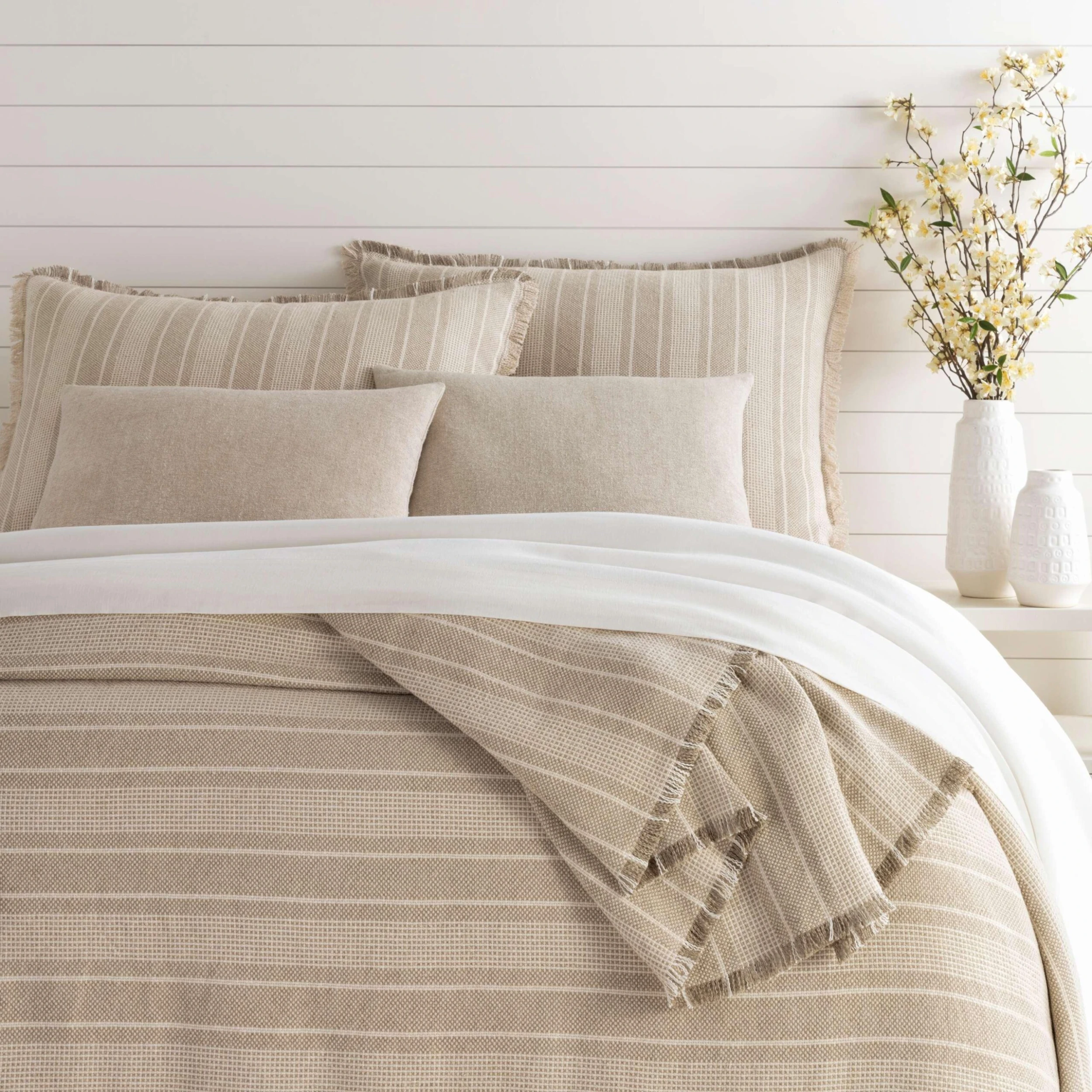 Pine Cone Hill By Annie Selke San Clemente Natural Coverlet, Twin 3 Pine Cone Hill By Annie Selke San Clemente Natural Coverlet, Twin
