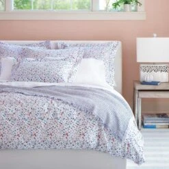 Pine Cone Hill By Annie Selke Santo Stripe Blue Coverlet, King -Coco & Wolf Shop pine cone hill by annie selke santo stripe blue coverlet king 8543