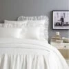 Pine Cone Hill By Annie Selke Savannah Linen Gauze White Bedspread, Queen