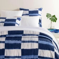 Pine Cone Hill By Annie Selke Shibori Indigo Coverlet, Full/Queen -Coco & Wolf Shop pine cone hill by annie selke shibori indigo coverlet fullqueen 4464