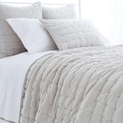 Pine Cone Hill By Annie Selke Vienna Velvet Grey Quilt, Full/Queen 9 Pine Cone Hill By Annie Selke Vienna Velvet Grey Quilt, Full/Queen -Coco & Wolf Shop pine cone hill by annie selke vienna velvet grey quilt fullqueen 2205