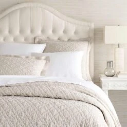 Pine Cone Hill By Annie Selke Washed Linen Natural Quilt, King