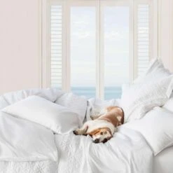 Pine Cone Hill By Annie Selke Washed Linen White Quilt, Twin -Coco & Wolf Shop pine cone hill by annie selke washed linen white quilt twin 7175