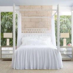 Pine Cone Hill By Annie Selke Wilton White Bedspread, Queen -Coco & Wolf Shop pine cone hill by annie selke wilton white bedspread queen 6485