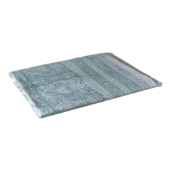 Seafoam Green Floral Print Cotton Bed Coverlet