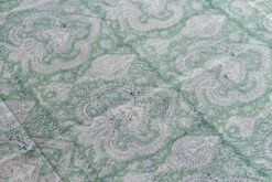 Seafoam Green Floral Print Cotton Bed Coverlet -Coco & Wolf Shop seafoam green floral print cotton bed coverlet 9378