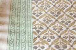 Spring Garden Block Print Cotton Bed Coverlet 12 Spring Garden Block Print Cotton Bed Coverlet -Coco & Wolf Shop spring garden block print cotton bed coverlet 2845