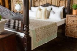 Spring Garden Block Print Cotton Bed Coverlet 14 Spring Garden Block Print Cotton Bed Coverlet -Coco & Wolf Shop spring garden block print cotton bed coverlet 7135