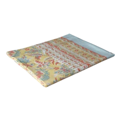 Spring Morning Block Print Cotton Bed Coverlet