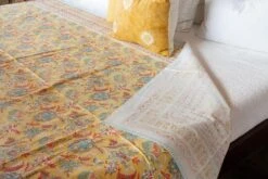 Spring Morning Block Print Cotton Bed Coverlet -Coco & Wolf Shop spring morning block print cotton bed coverlet 5428