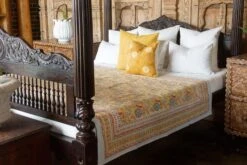 Spring Morning Block Print Cotton Bed Coverlet -Coco & Wolf Shop spring morning block print cotton bed coverlet 6145