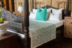 Summer Robin Block Print Cotton Bed Coverlet -Coco & Wolf Shop summer robin block print cotton bed coverlet 2567