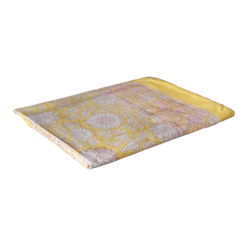 Sunflower Yellow Block Print Cotton Bed Coverlet