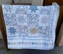 Vintage Pastel Blue/Pink Star Quilt -Coco & Wolf Shop vintage pastel bluepink star quilt 4814