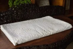 White Applique Coverlet -Coco & Wolf Shop white applique coverlet 2096