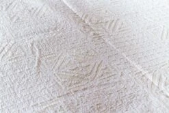 White Applique Coverlet -Coco & Wolf Shop white applique coverlet 2596