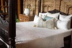 White Applique Coverlet -Coco & Wolf Shop white applique coverlet 5196