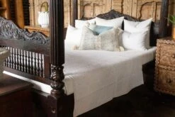 White Applique Coverlet -Coco & Wolf Shop white applique coverlet 8660