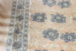 Wild Anemone Block Print Cotton Bed Spread -Coco & Wolf Shop wild anemone block print cotton bed spread 6073